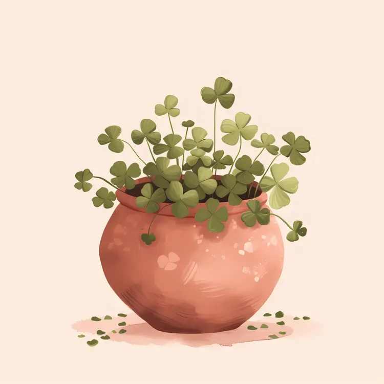 Pot of Clovers