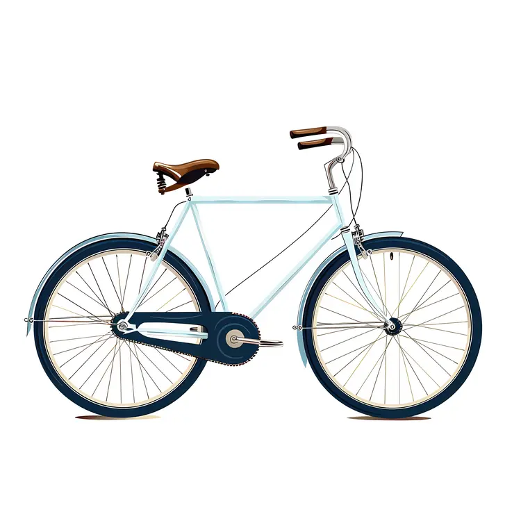 Light Blue Bicycle Illustration