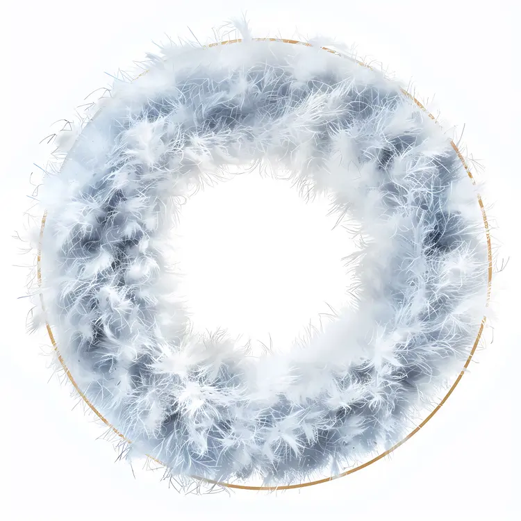 White Feather Wreath