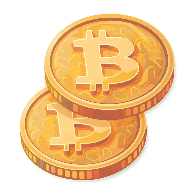 Golden Bitcoin Coins