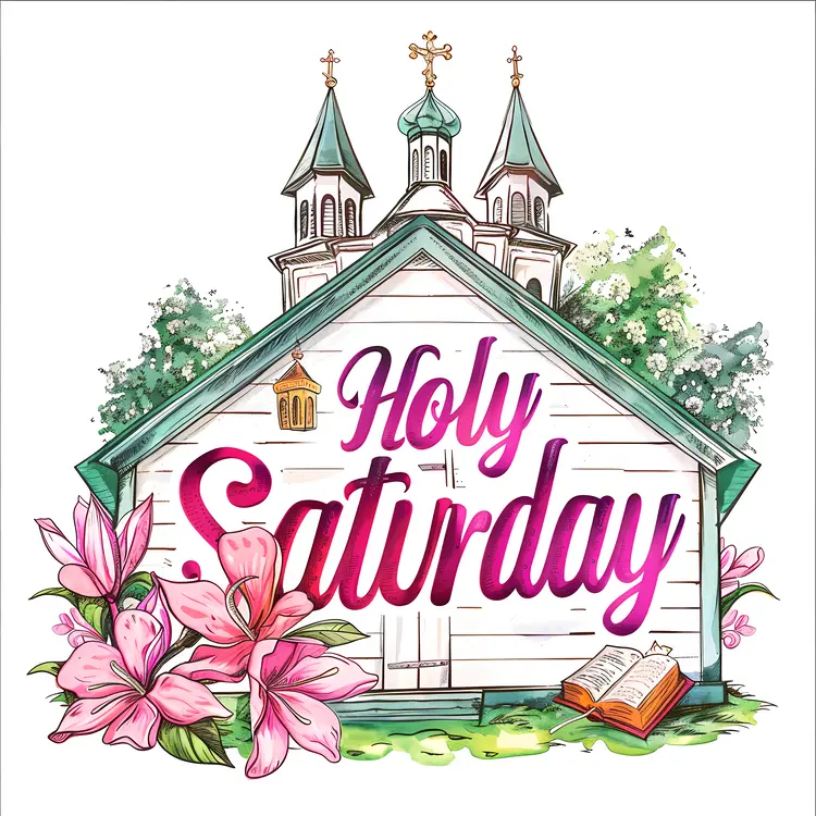 Holy Saturday Church with Flowers