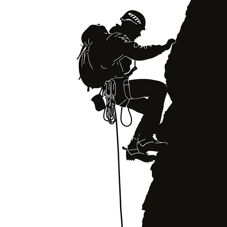 Rock Climber Silhouette
