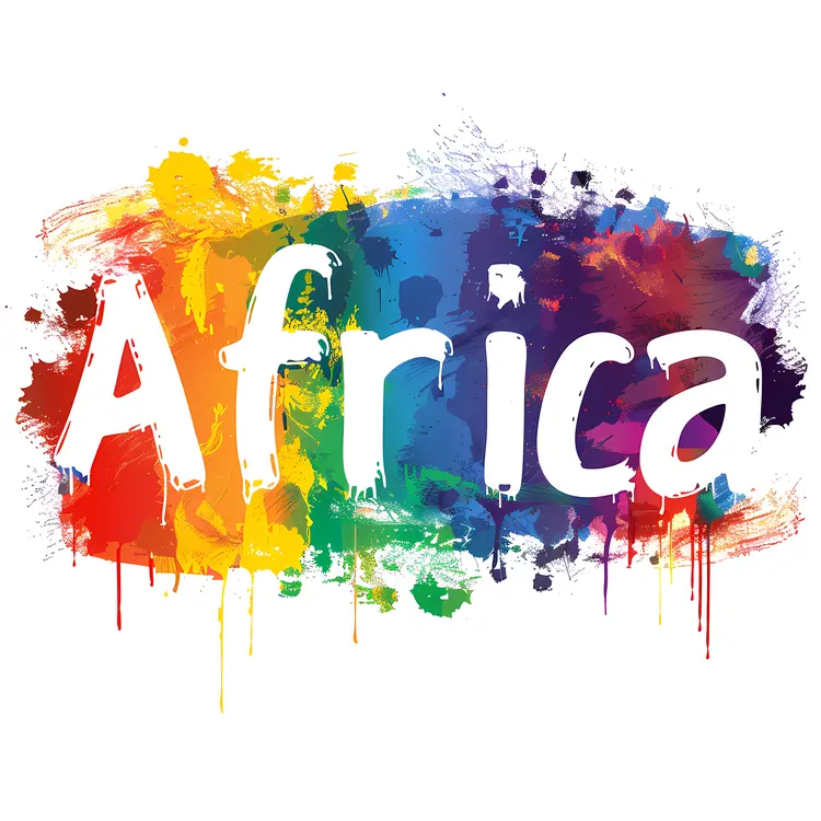 Colorful Africa Text Art