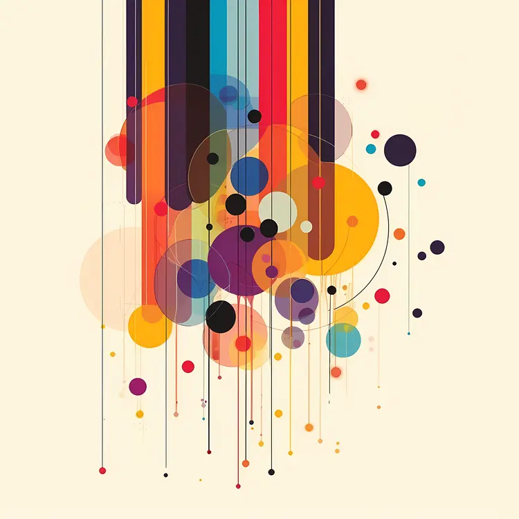 Abstract Colorful Circles Design