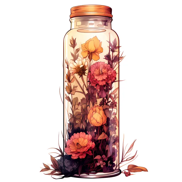 Jar with Flowers