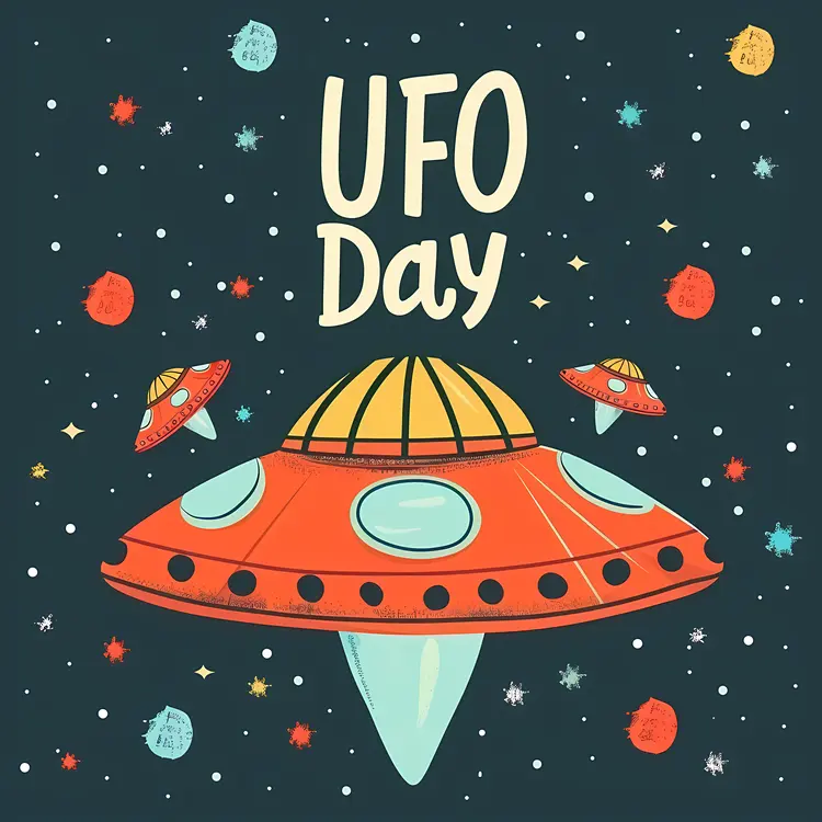 Colorful UFO Day Celebration