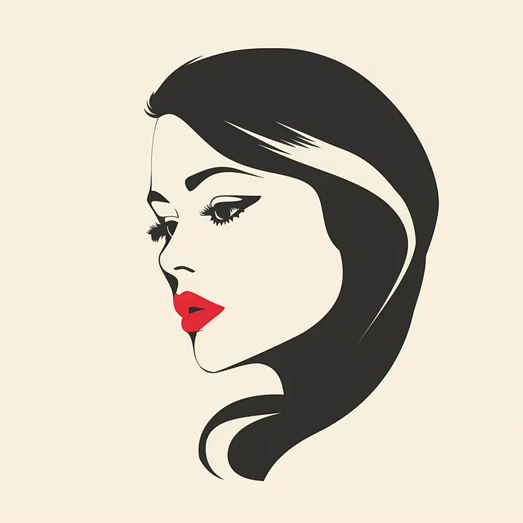 Elegant Woman's Face Illustration