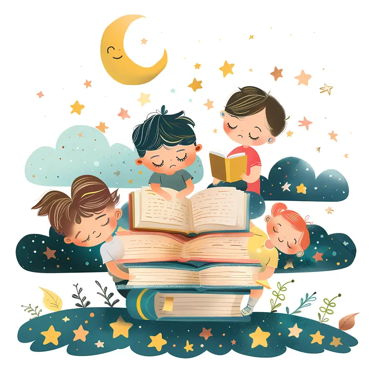 Children Reading Books