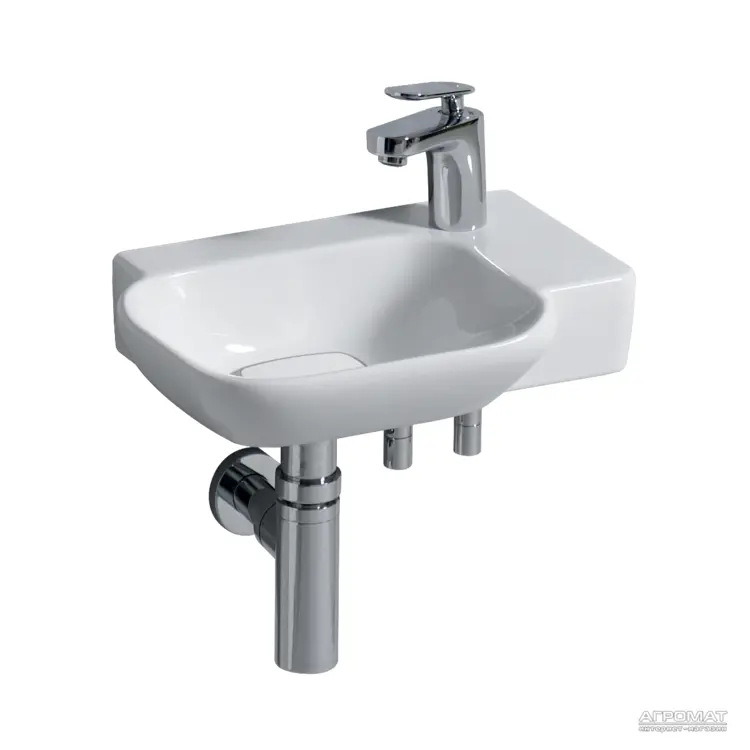 Compact Ceramic Bathroom Sink with Faucet