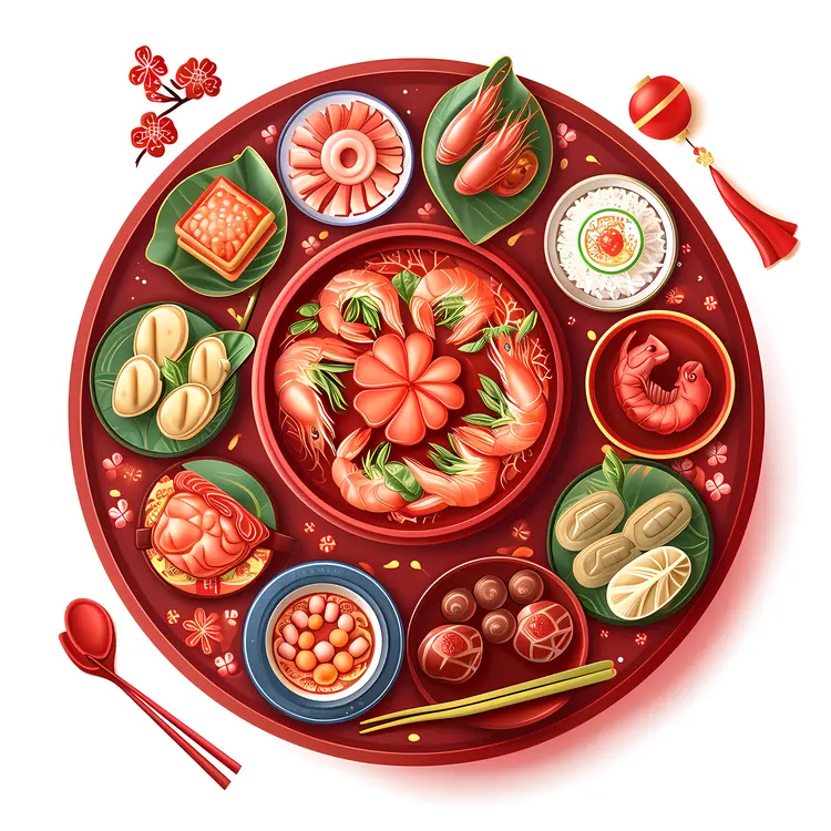 Traditional Chinese Food Platter