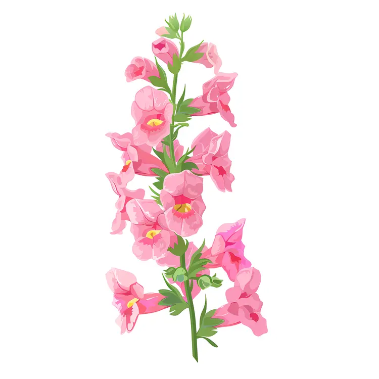 Pink Blooming Flowers Illustration