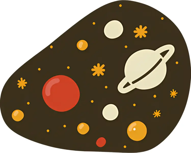 Space with Planets and Stars