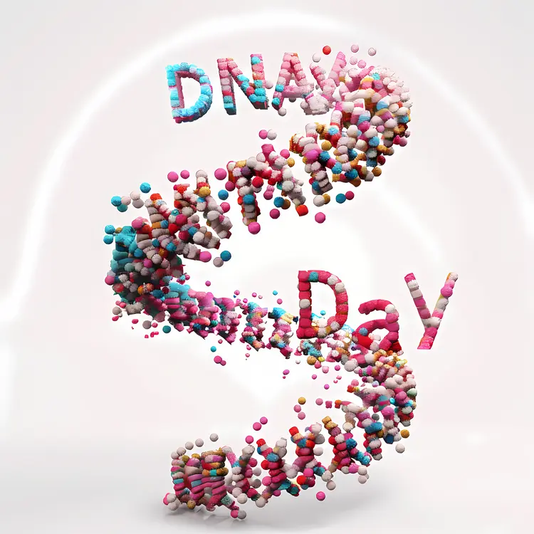 Colorful DNA Structure for DNA Day