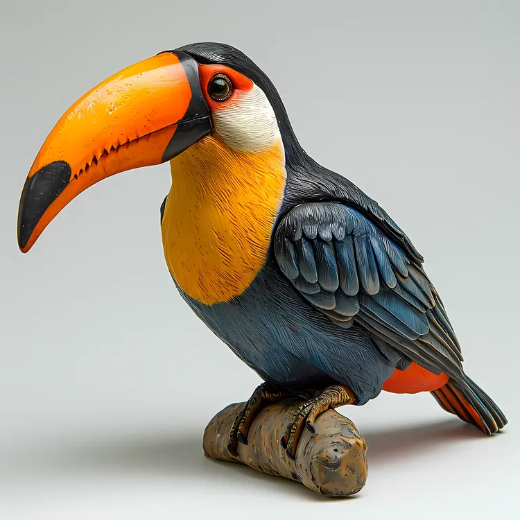 Toucan with Large Orange Beak