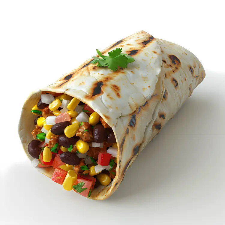 Flavorful Burrito with Fresh Ingredients