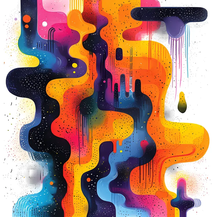 Colorful Abstract Flowing Art