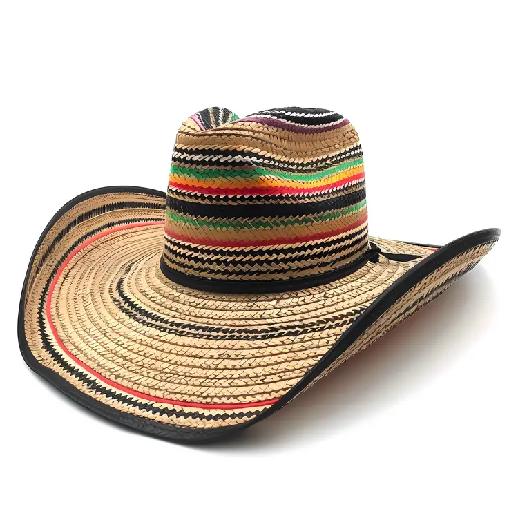 Striped Patterned Woven Hat