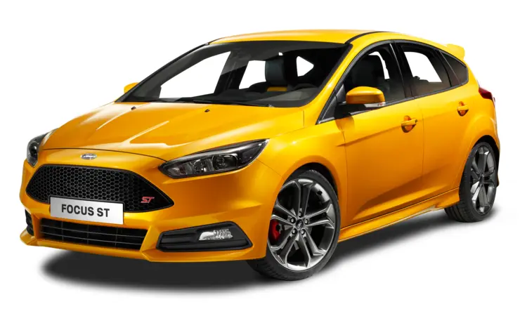 Yellow Hatchback Car on Transparent Background