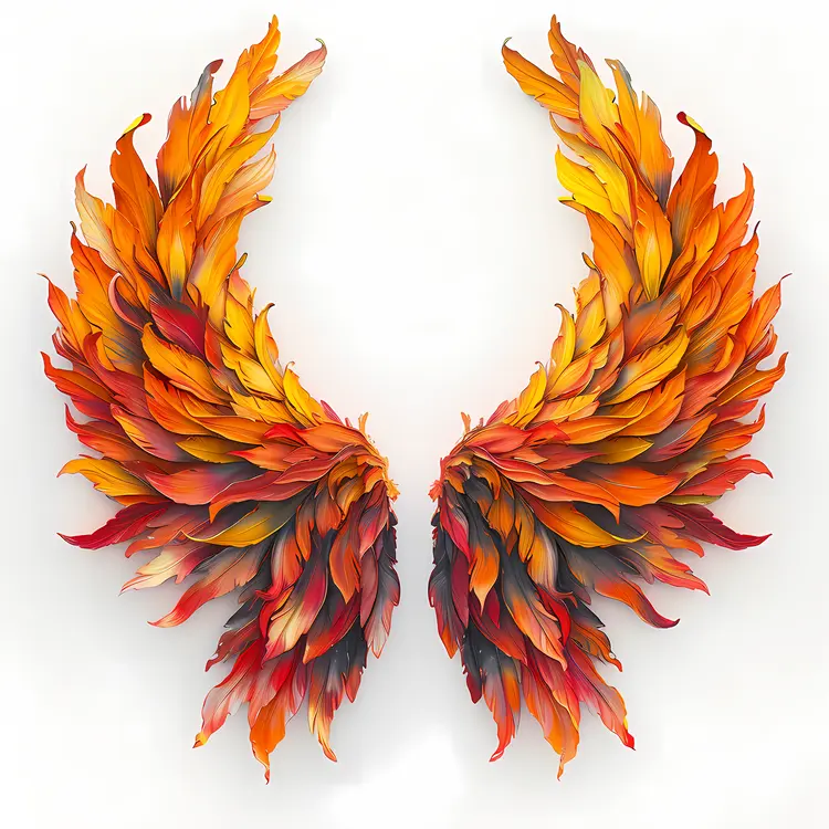 Colorful Fiery Wings