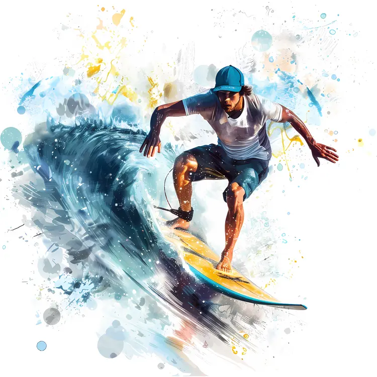 Surfer in Action