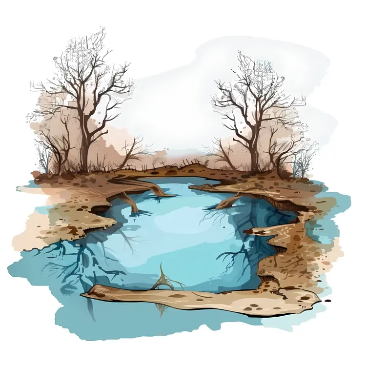 Pond and Trees Landscape
