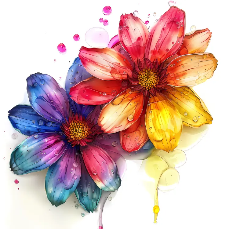 Vibrant Colorful Flowers