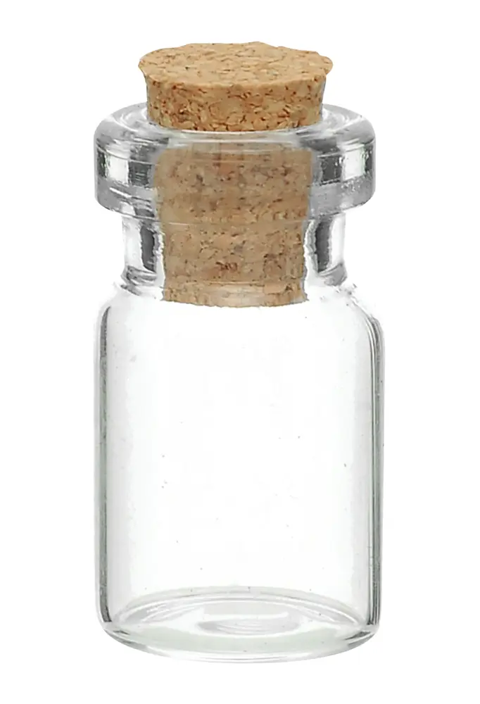 Small Glass Bottle with Cork