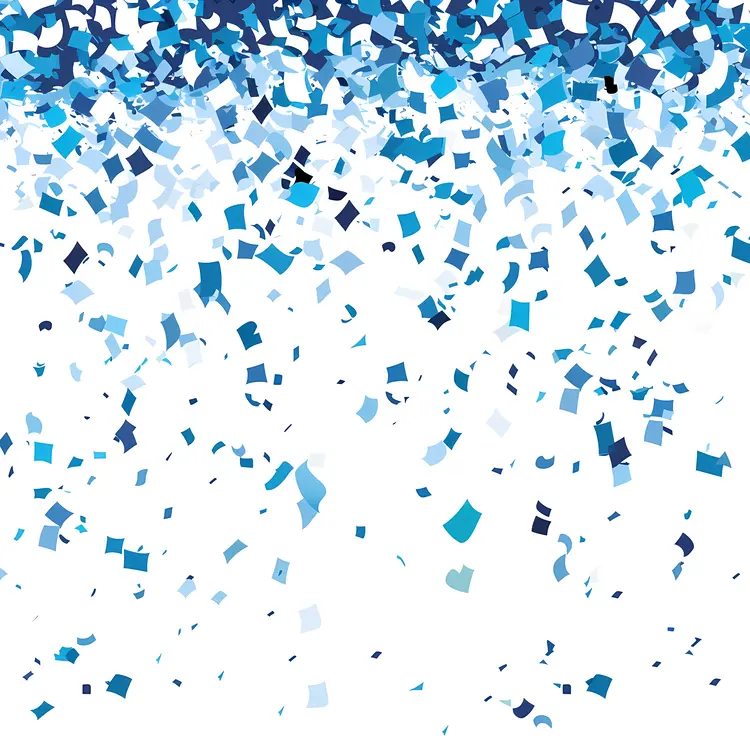 Scattered Blue Confetti