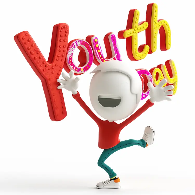 Youth Day Celebration with Colorful Letters