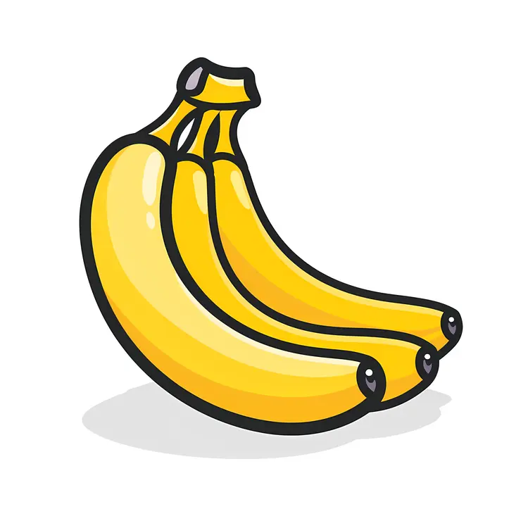Cartoon Bunch of Bananas