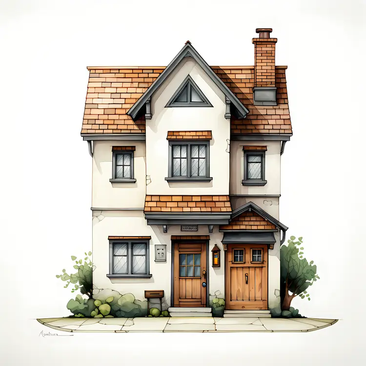 Small cute doodle house