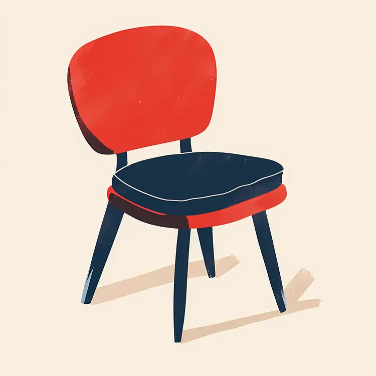 Red and Blue Chair Illustration