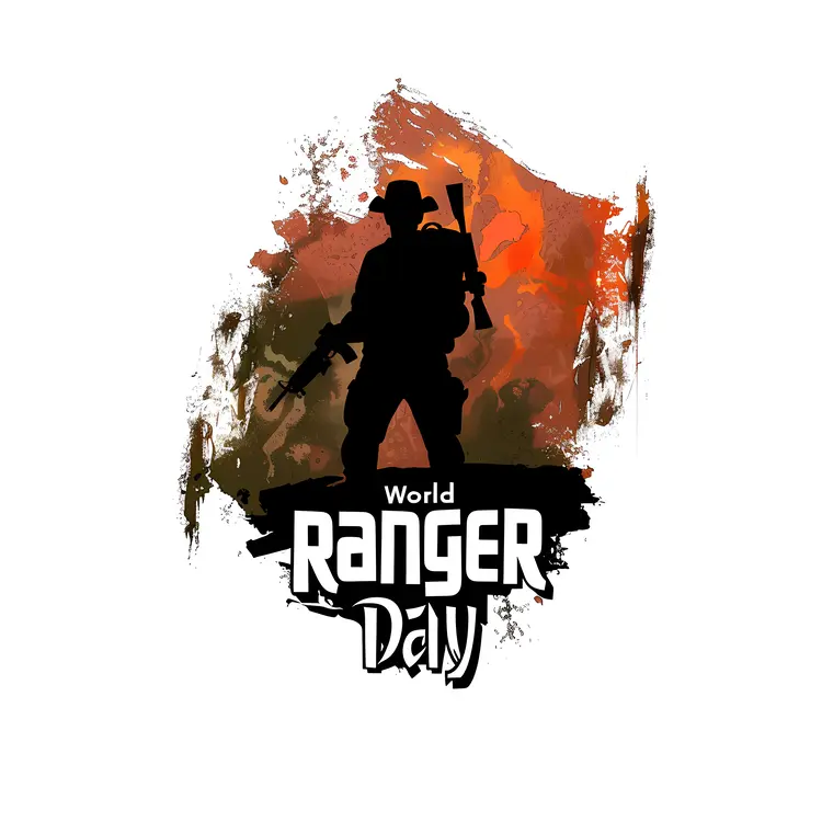 World Ranger Day Silhouette Illustration