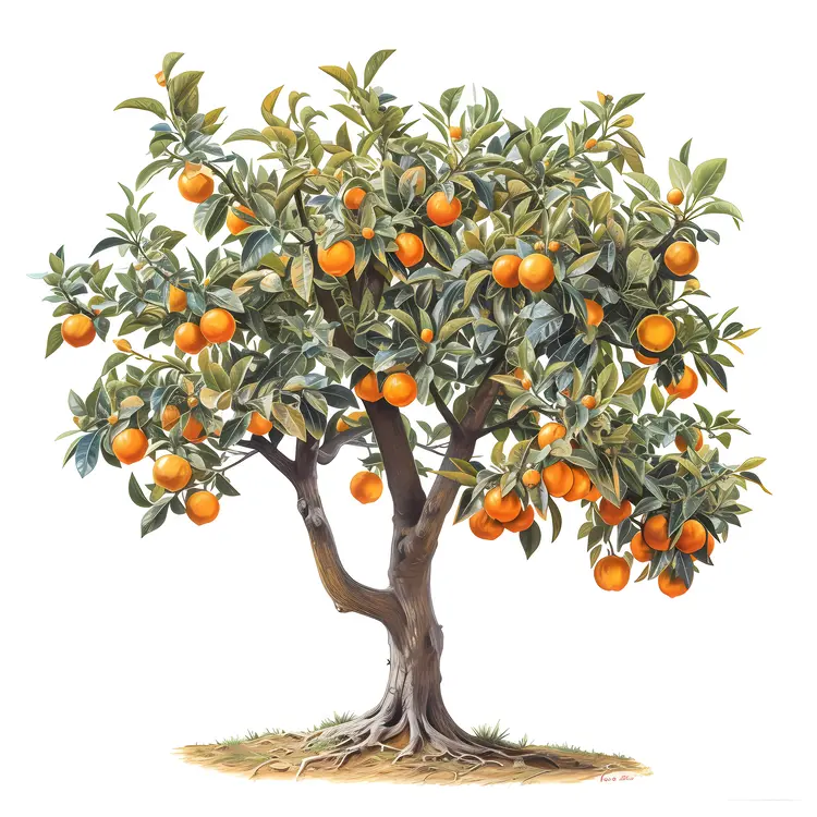 Orange Tree with Fruits