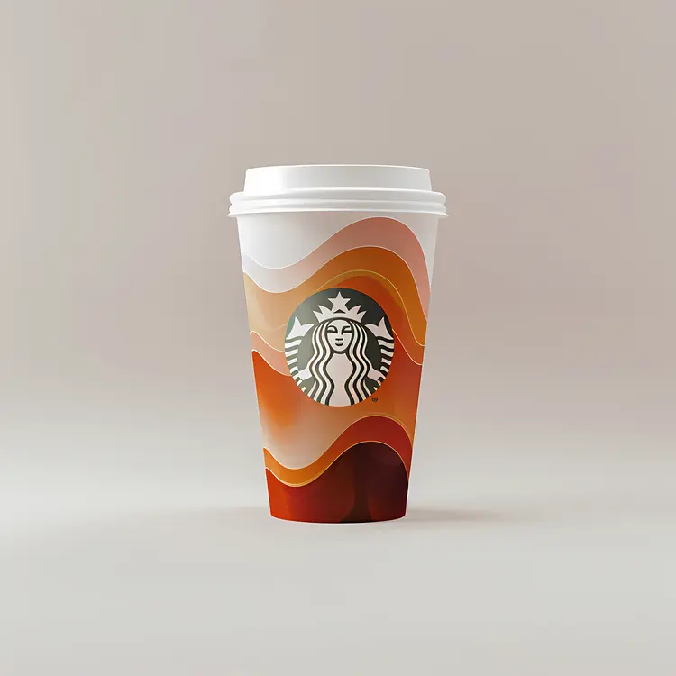 Colorful Starbucks Cup with Artistic Design