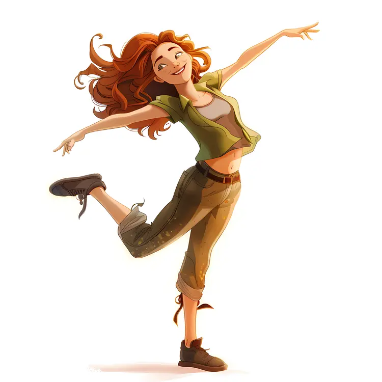 Happy Woman Jumping