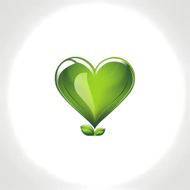 Green Heart Symbol of Nature