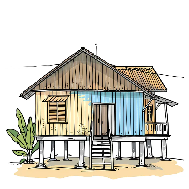 Wooden House on Stilts