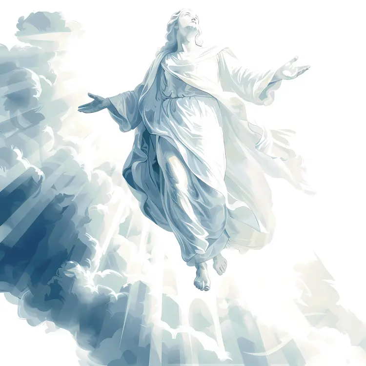 Jesus Ascension in Glorious Light