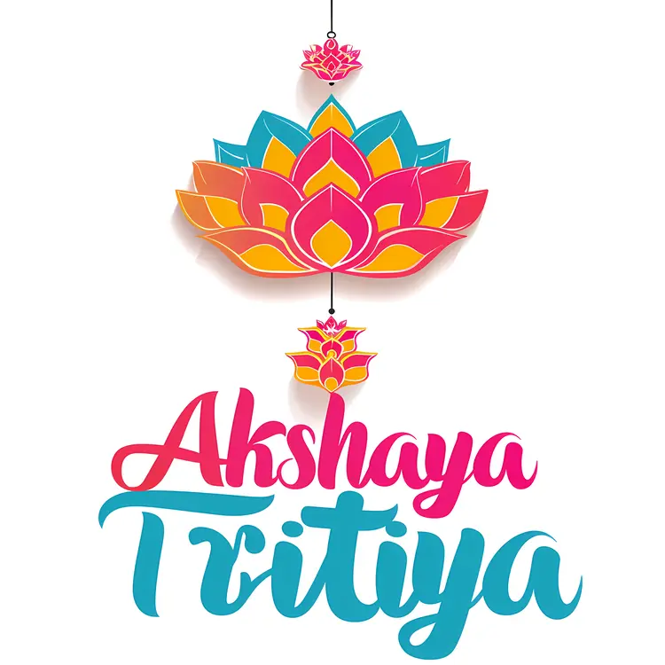 Colorful Lotus for Akshaya Tritiya Festival