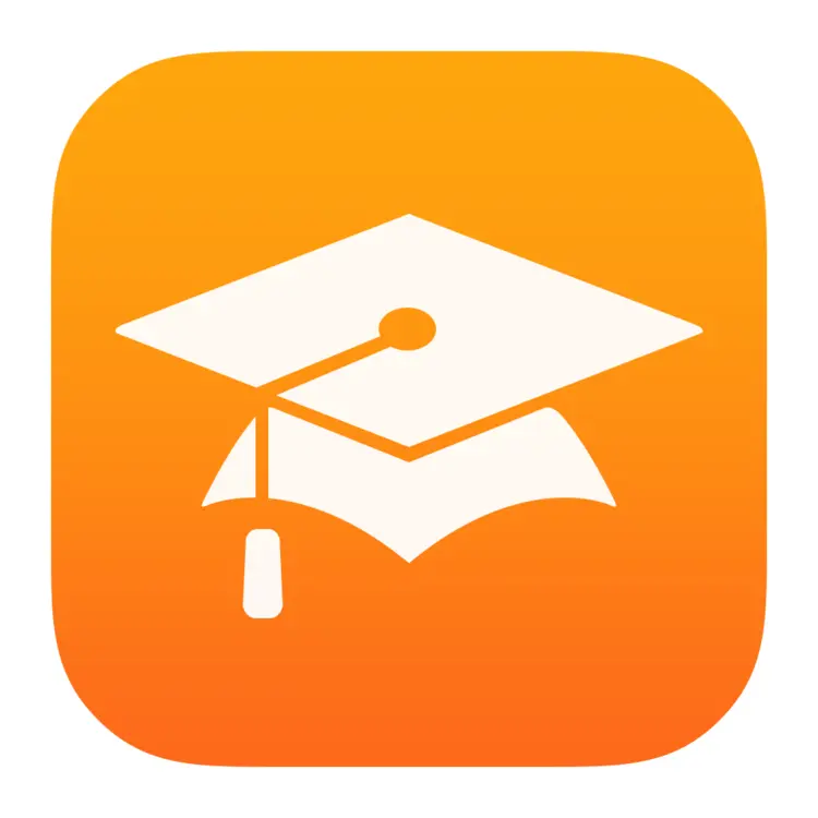 Orange Graduation Cap Icon