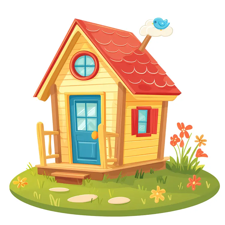 Small cute doodle house