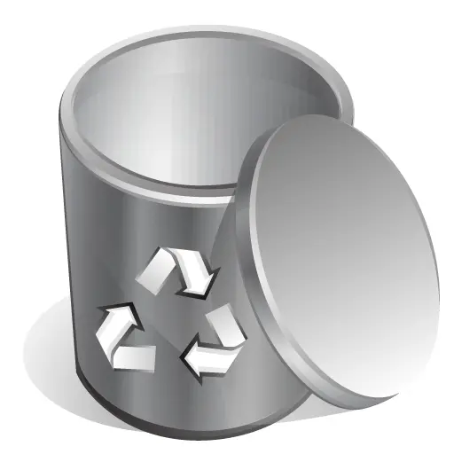 Metal Recycle Bin with Lid