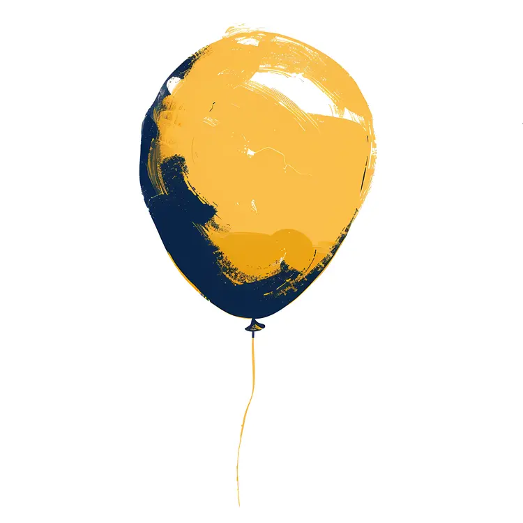 Yellow and Blue Balloon for Festive Occasions