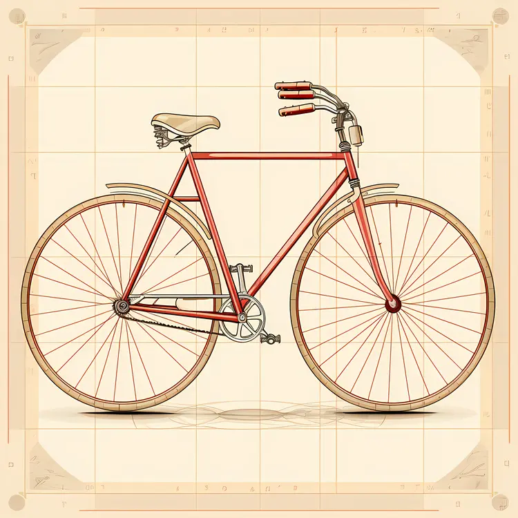 Classic Bicycle Drawing
