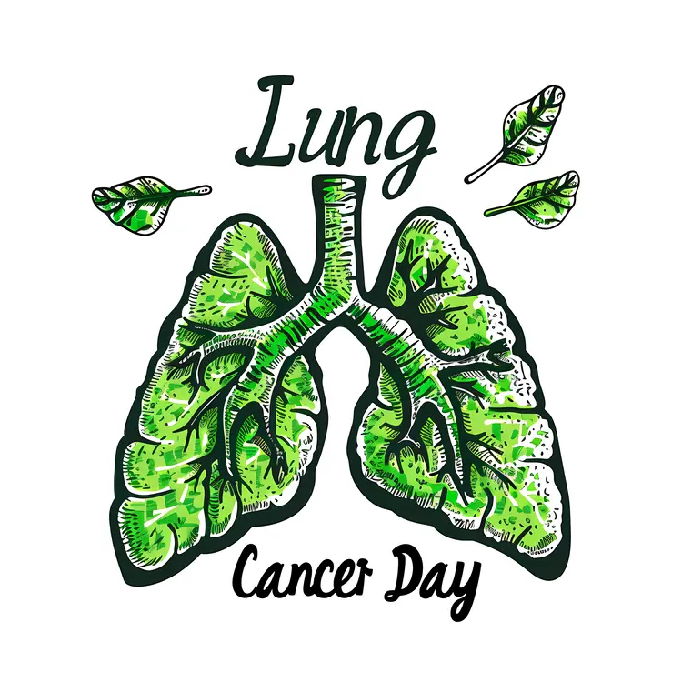 Lung Cancer Day Green Illustration