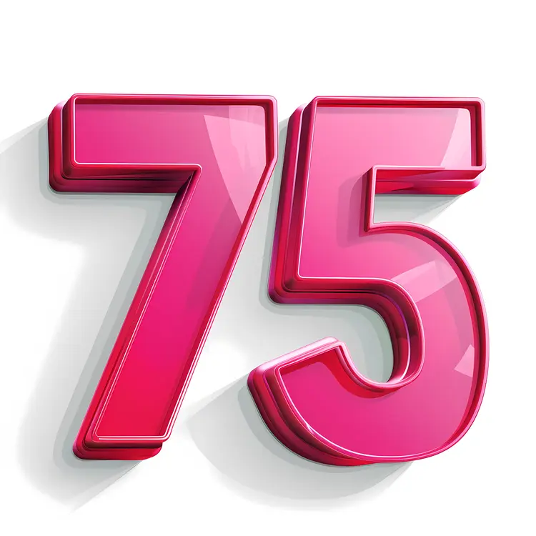 Glossy Pink Number 75
