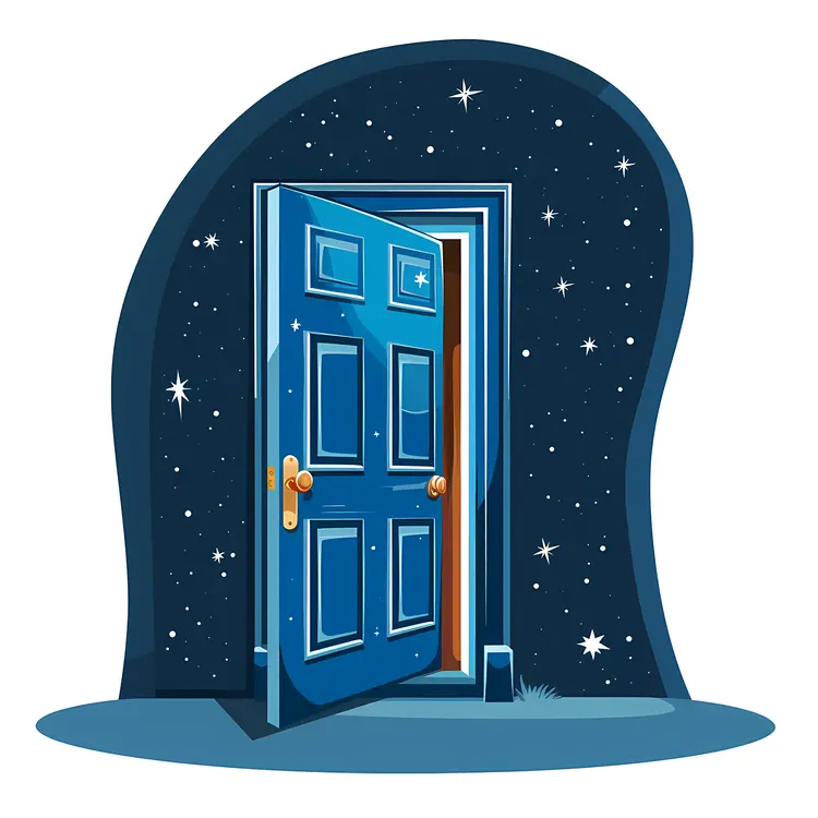 Blue Door to the Starry Night