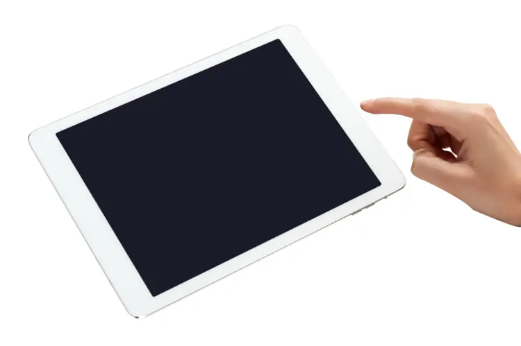 Hand Pointing at Tablet