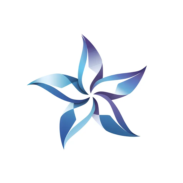Blue Swirl Star Graphic